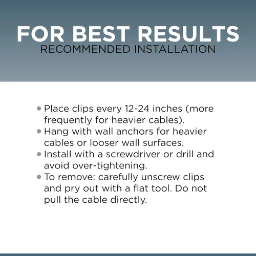 Vista 8 de THE CIMPLE CO Clips dobles para cables, 50 unidades, gestión de cables para interiores y exteriores, clips de alambre de 1/2 pulgada para cable