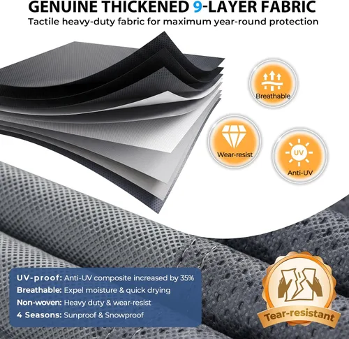 Vista 5 de RVMasking Cubierta para Remolque de Viaje RV de 24-26 pies, Cubierta para Caravana de 7 Capas Extra Gruesa Impermeable Resistente al Viento