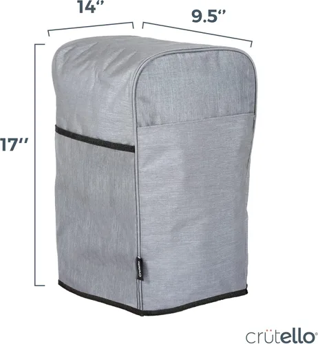Vista 2 de Crutello Kitchenaid - Funda para batidora de pie con bolsillos de almacenamiento para mezcladores de 5 a 8 cuartos de galón, cubiertas antipolvo