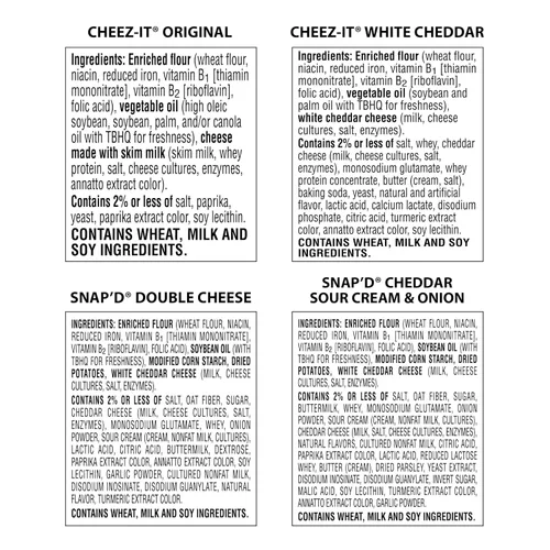 Vista 3 de Cheez-It Galletas de queso, galletas horneadas, aperitivos para el almuerzo, paquete variado (42 paquetes)