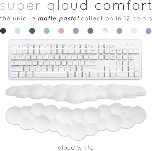 Vista 2 de Create-ables Qloud Cloud Reposamuñecas para Teclado Reposamuñecas para Teclado de Computadora Almohadilla, Reposamuñecas para Teclado Cloud