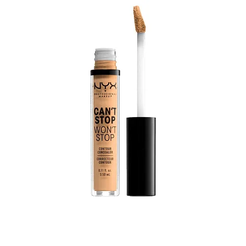 Vista 8 de NYX PROFESSIONAL MAKEUP Can't Stop Won't Stop - Corrector de contorno, cobertura completa las 24 horas, acabado mate, beige suave