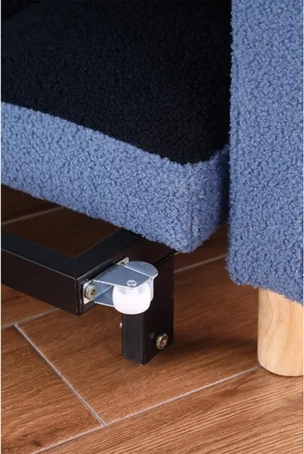 Vista 8 de Silla Cama Convertible 3 en 1, Sillón Sofá Cama Individual Multifuncional de Tela Teddy con Respaldo Ajustable, Silla Cama Reclinable Extraíble