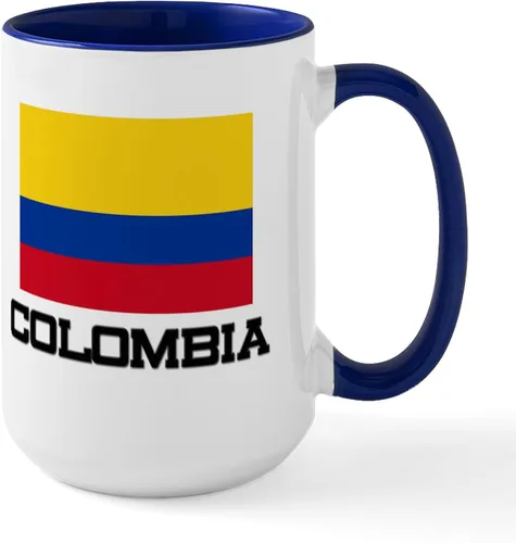 Vista 21 de CafePress - ITS COLOMBIA NOT COLUMBIA - FLAG Mugs - Coffee Mug, Large 15 oz. White Coffee Cup