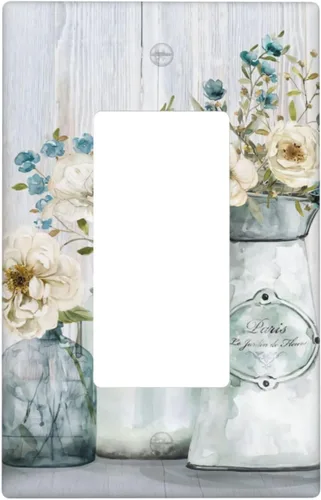 Vista 47 de Placa decorativa de pared eléctrica decorativa con bandera estadounidense, escopeta de doble palanca, placa de cubierta de interruptor de luz de 2