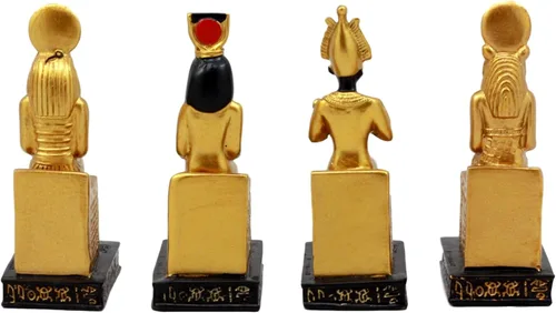 Vista 4 de Ebros Gift Juego de 4 figuras de dioses egipcios Horus Osiris Sekhmet e Isis sentados en tronos de 3.75 pulgadas de alto