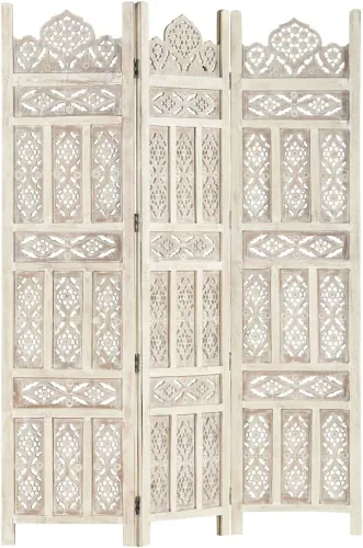 Vista 72 de Divisor de habitación de madera tallado a mano de 4 paneles, divisores de habitación plegables independientes, divisor de habitación, pantalla