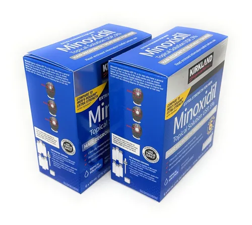 Vista 2 de Kirkland WeyDOc Minoxidil 5% extra fuerte crecimiento del cabello para hombres, 12 meses
