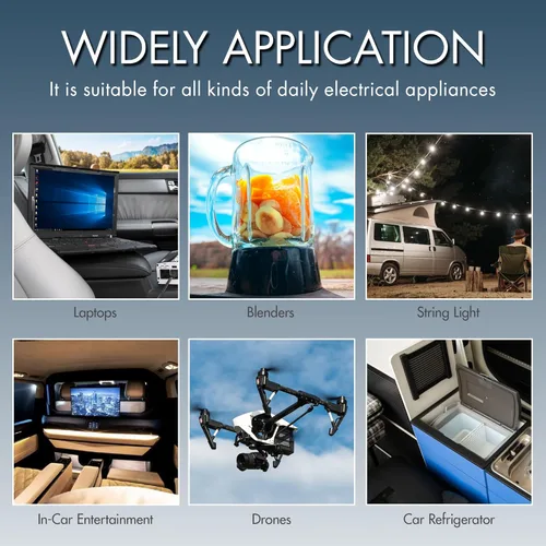 Vista 7 de Wagan EL3720 1000W Slimline Plus Inversor de corriente de CA a CC 1000 vatios TrueRated Continuo de 2500 vatios de sobretensión DC 12V a CA 110V