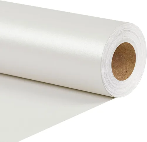 Vista 15 de LaRibbons Papel de regalo negro, mini rollo de 17 pulgadas x 33 pies, rollos de papel de regalo de cumpleaños de color sólido con brillo perlado