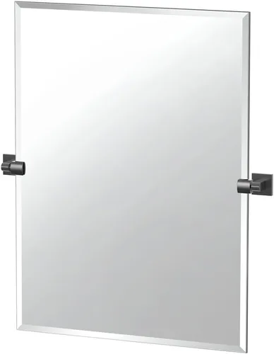 Vista 11 de Gatco 5679SM - Espejo rectangular sin marco, 24 pulgadas, latón cepillado negro mate combinado