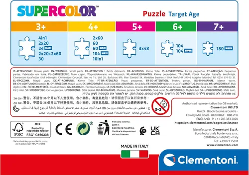 Vista 3 de Clementoni - 20269 - Rompecabezas Supercolor Disney Mickey - 30 piezas - Rompecabezas para niños de 3 años