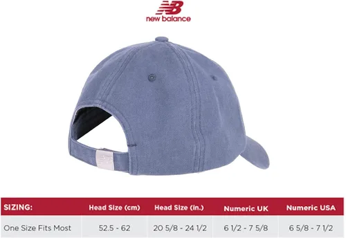 Vista 5 de New Balance Men's and Women's Unisex 6-Panel Curved Brim Adjustable Cotton Twill