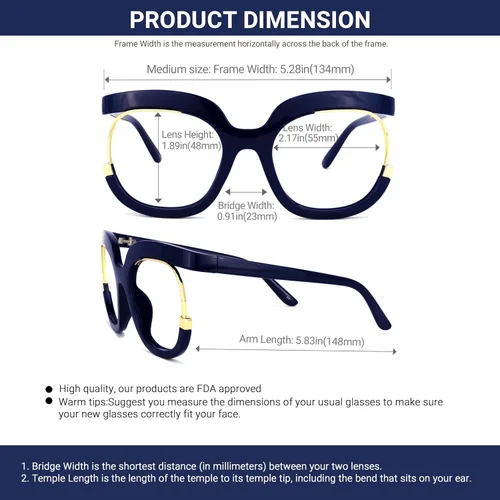 Vista 4 de VOOGLAM Marco de gafas cuadradas de gran tamaño con lente transparente para mujer Fredia OX739865