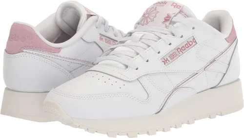 Vista 7 de Reebok Tenis clásicos de cuero para mujer blancotizalila infundido 10 BlancoChalkInfused Lilac