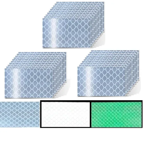 Vista 68 de Adhesivos reflectantes reflectantes de 1 pulgada de diámetro, reflector, impermeable, cinta adhesiva de advertencia de alta visibilidad