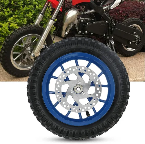 Vista 5 de Acouto Rueda delantera de 12.5 x 2.75 pulgadas para mini bicicleta de cross de 2 tiempos, rueda delantera de goma, rueda delantera de llanta, disco