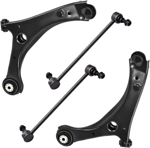 Vista 161 de Detroit Axle - Ejes de eje delantero izquierdo derecho CV + brazos de control delanteros inferiores de repuesto para Ford Focus 2000-2004 - Juego