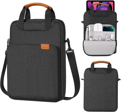 MoKo Bolsa de hombro para tableta 9-11, se adapta a iPad Air M4 2026/Pro M5, iPad A16, i-Pad 10/9/8th 10.9/10.2, Surface Go 3/2 10.5, Tab S8/S9 11,