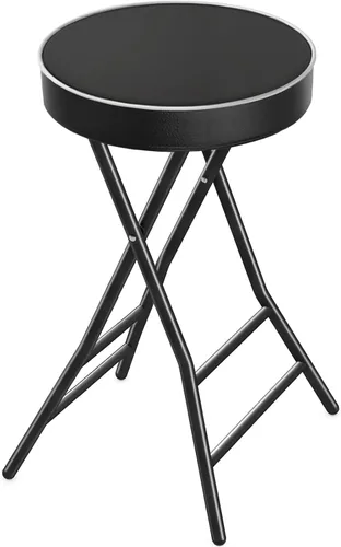 Vista 10 de 5Rcom Taburete plegable, paquete de 2 taburetes portátiles con asa, plegable para camping, fiesta de RV, marco de acero resistente, capacidad de 500