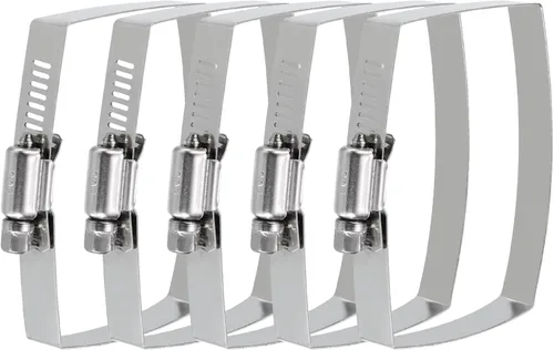 Vista 12 de uxcell Abrazaderas de manguera rectangulares, 31 x 8 pulgadas, abrazadera cuadrada de acero inoxidable 304 para conductos, manguera de seguridad