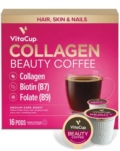 Vista 30 de Cápsulas de café VitaCup Lightning, para la memoria y el enfoque con el doble de cafeína, grano de café verde, vitaminas B, D3, café tostado oscuro