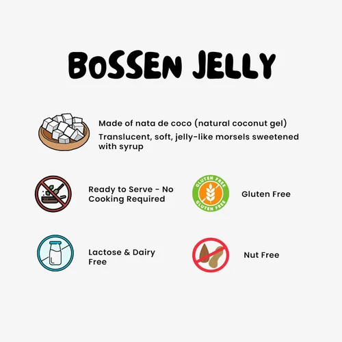 Bossen Jelly Topping-8.38lbs/variación de botella (Coco)