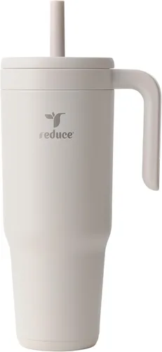 Vista 15 de REDUCE Chiller - Vaso térmico aislado al vacío de 40 onzas con popote de silicona a prueba de derrames - Tapa de Tritan sostenible con marcadores
