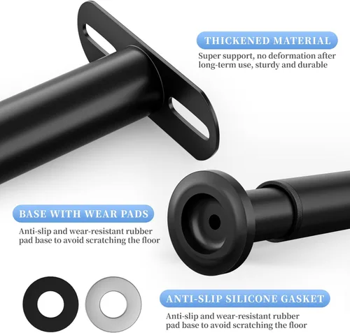 Vista 2 de 4 patas de soporte de cama de altura ajustable para marco de cama, listones centrales de cama de metal, patas de soporte central de 10 a 16