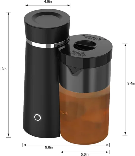 Vista 5 de Máquina de té helado y sistema de preparación de café helado con jarra de 2 cuartos, perfecto para té con infusión de frutas, limonada, agua