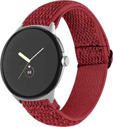 Vista 2 de FitTurn Compatible con Google Pixel Watch 3 de 1.614 pulgadas/Pixel Watch 2/Pixel Watch Correa elástica ajustable de tela de nailon de repuesto