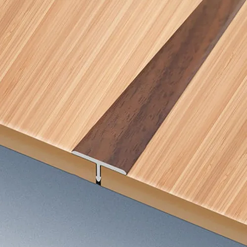 Vista 13 de Tira de transición de piso para puerta de cocina, dormitorio, tira de transición de piso en T, decoración de huecos de piso de madera a azulejos