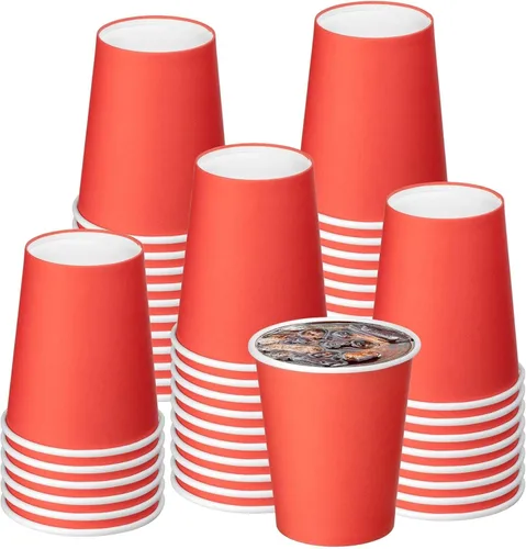 Vista 10 de Paquete de 25 vasos de papel desechables negros de 8 onzas, tazas de café caliente, taza de té de papel, vasos desechables, vasos para bebidas