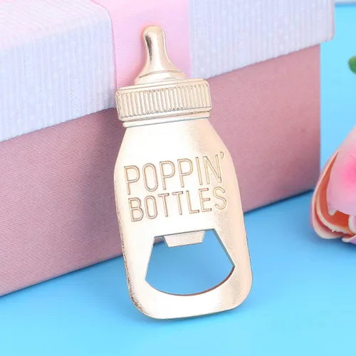 Vista 5 de WeddParty - 12 piezas de regalos de devolución de baby shower para suministros de invitados, abrebotellas con forma de biberón, con embalaje