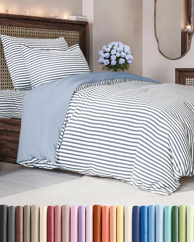 Vista 45 de Juego de funda de edredón tamaño Queen - Funda de edredón extra suave tamaño Queen 90 x 90 con 2 fundas de almohada - Ropa de cama de hotel de lujo