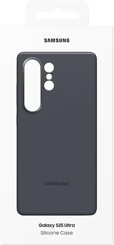 Vista 3 de SAMSUNG Funda de silicona para Galaxy S25 Ultra, funda protectora, variedad de colores, agarre suave, diseño duradero, ajuste cómodo, versión Negro