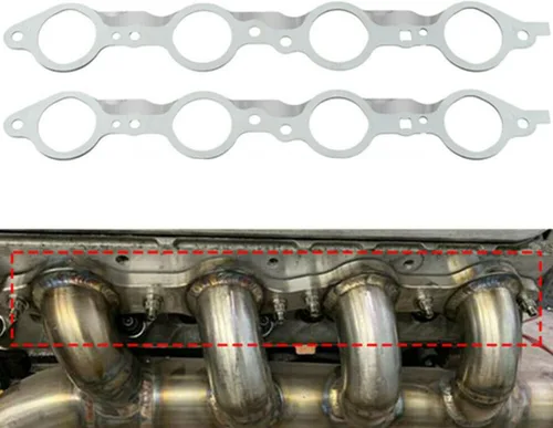 Vista 5 de SecosAutoparts Juego de 2 juntas de colector de escape LS MLS para 1997-2020 LS1 LS3 para Cadillac Escalade para Chevrolet Camaro para Buick 4.8L