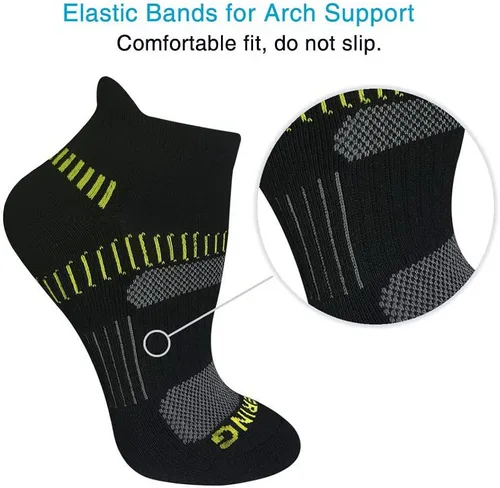 Vista 5 de BERING Women's Athletic Cushioned Ankle Running Socks (6 Pack)