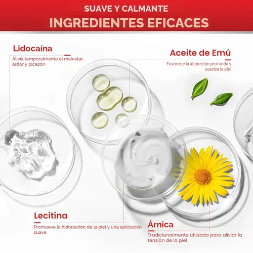 Vista 5 de Crema anestésica tópica de lidocaína al 5%: Crema adormecedora de máxima concentración para alivio del dolor, picazón, ardor, dolor, hemorroides