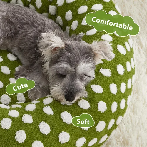Vista 2 de BFPETHOME Camas de perro en forma de dona para perros pequeños, camas redondas para gatos de interior, cama relajante para cachorros y gatitos
