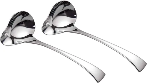 Vista 12 de IMEEA Cucharón pequeño para salsa con boquilla de vertido de acero inoxidable 18/10 Cuchara para rociar salsa, 7 pulgadas