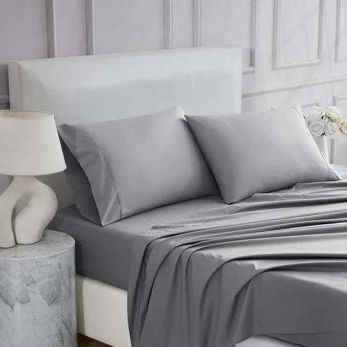 Vista 25 de Linen Closet Juego de sábanas tamaño individual – 100% algodón natural percal, juego de sábanas de cama individual de 3 piezas refrescante