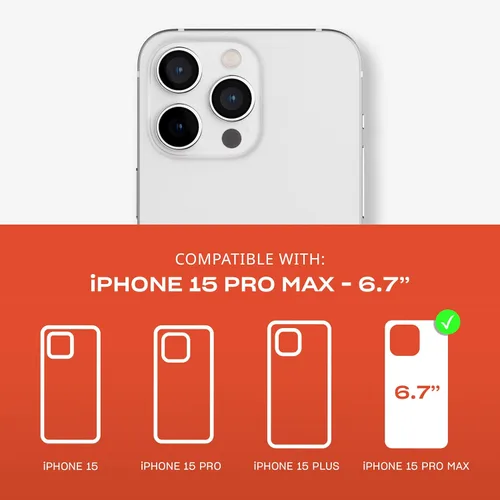 Vista 2 de Tech21 Evo Check - Funda para iPhone 15 Pro Max, compatible con MagSafe, funda de protección contra impactos, color ahumado/negro