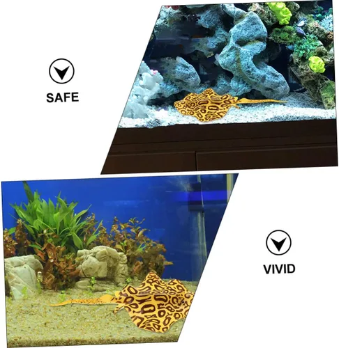 Vista 7 de NOLITOY 2pcs Glowing Silicone Fish Tank Ornaments Realistic Aquarium Decoration for Fish Bowls Safe for