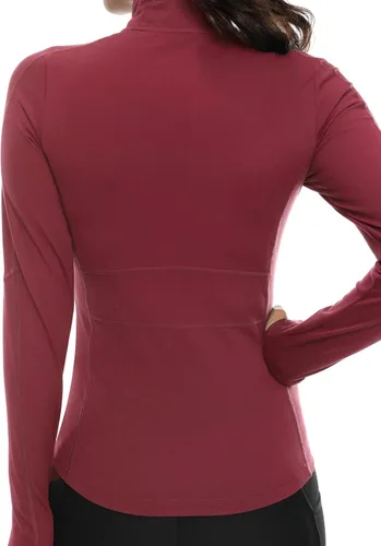 Vista 2 de VUTRU - Chaqueta de entrenamiento con cremallera completa para yoga correr para mujer