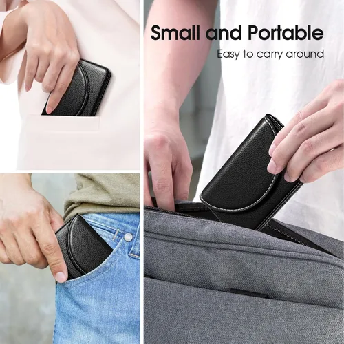 Vista 6 de MaxGear Estuche Porta Tarjetas de Presentación, Estuche de Tarjetas de Presentación de Cuero PU para Bolso, Billetera Porta Tarjetas de Presentación