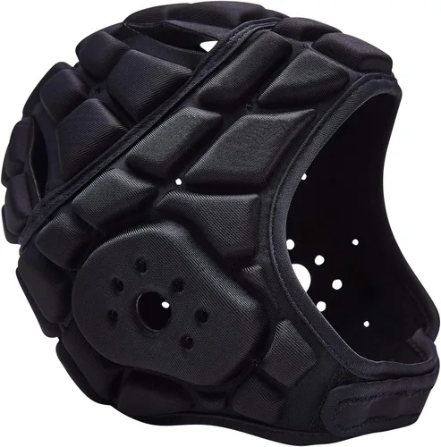 Vista 15 de COOLOMG Casco de Carcasa Suave para Flag Football Casco de Rugby 7v7 Gorra Scrum Protector de Cabeza Acolchado para Fútbol Ajustable para Jóvenes