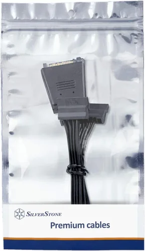 Vista 6 de Silverstone Technology Conectores de alimentación SATA superflexibles de uno a tres con condensadores CP06-L-USA