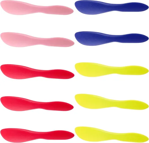Esparcidor de mantequilla de plástico, 10 cuchillos multiusos para mantequilla, cuchillos versátiles para glaseado de queso suave, 7 x 1.4 pulgadas