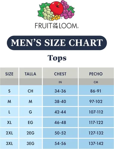 Vista 6 de Fruit of the Loom Men's Lightweight Active Cotton Blend Undershirts